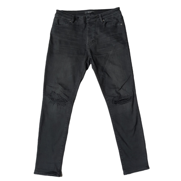 NEUW Mens Jeans 32x32 Ray Tapered Denim Button Fly Stretch Black Jeans - Picture 1 of 14